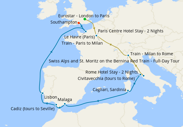 Cruise Itinerary Map