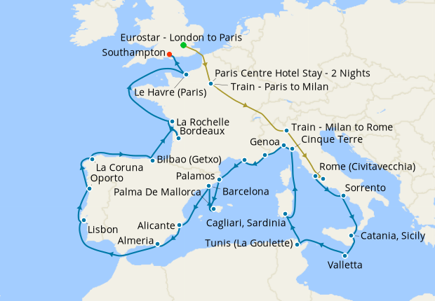 Cruise Itinerary Map