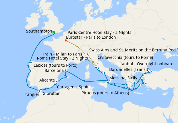 Cruise Itinerary Map