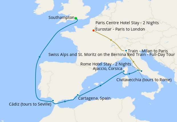 Cruise Itinerary Map