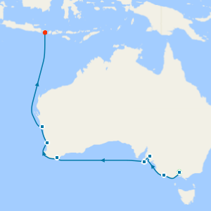 Australia’s Southern Coast to Bali Fly Cruise with Three Night Melbourne Stay