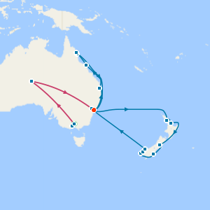 The Australian Trilogy: Melbourne, Uluru & Sydney Tour with Great Barrier Reef & Fjords of New Zealand