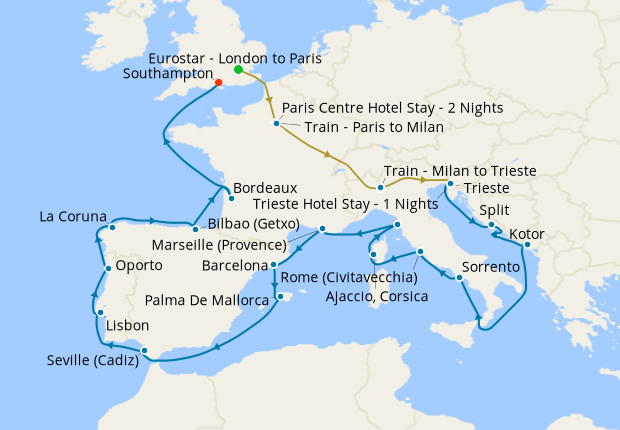 Cruise Itinerary Map