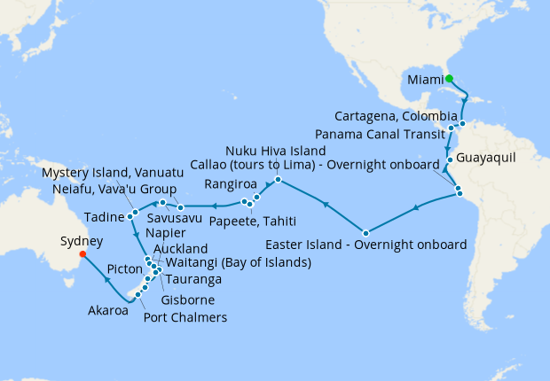 Cruise Itinerary Map