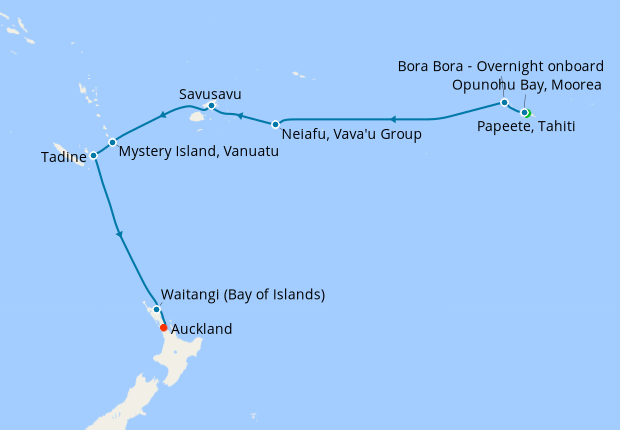 Cruise Itinerary Map
