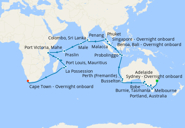 Cruise Itinerary Map