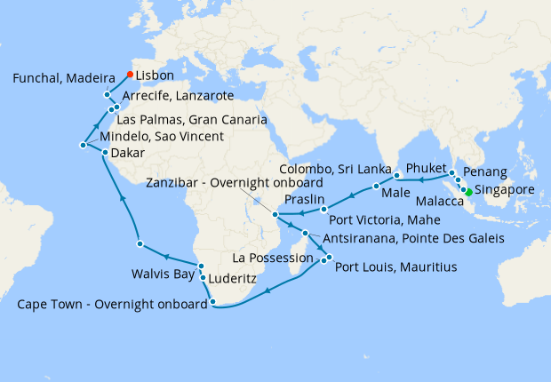 Cruise Itinerary Map
