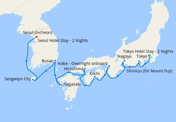 Cruise Itinerary Map