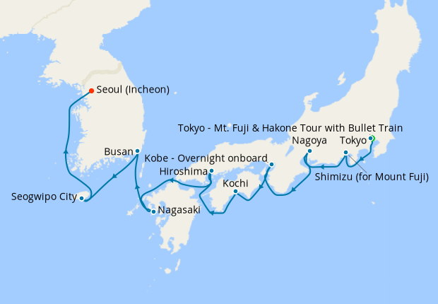 Cruise Itinerary Map