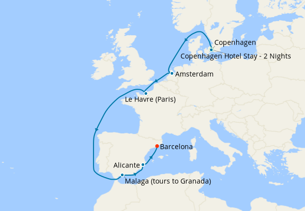 Cruise Itinerary Map