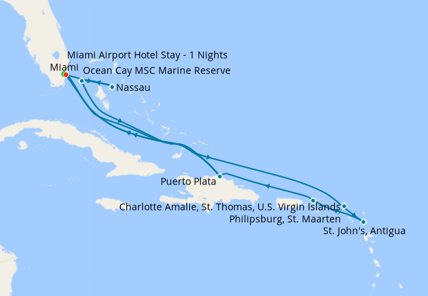 Cruise Itinerary Map