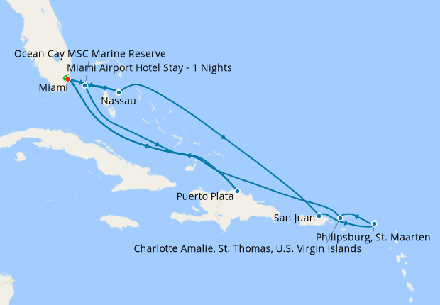 Cruise Itinerary Map