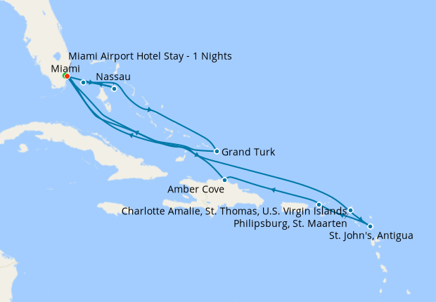 Cruise Itinerary Map