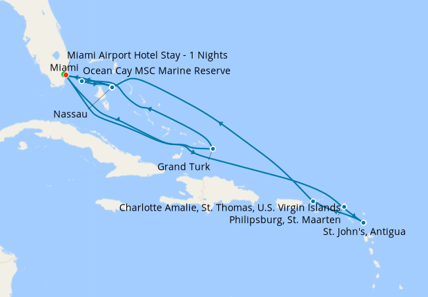 Cruise Itinerary Map