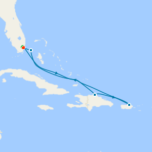 Eastern Caribbean cruise from Miami with 1nt Stay