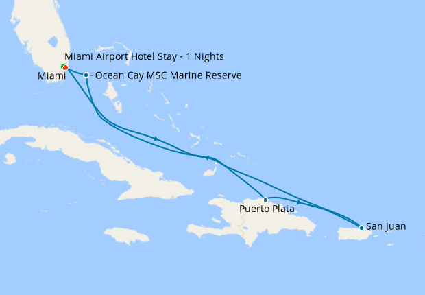 Cruise Itinerary Map