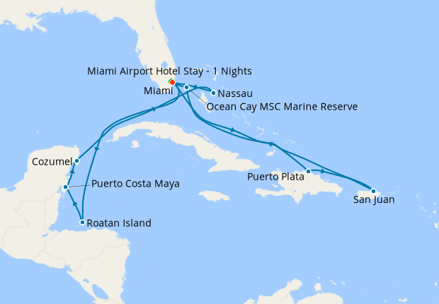 Cruise Itinerary Map