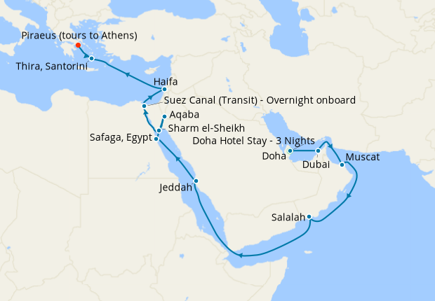 Cruise Itinerary Map