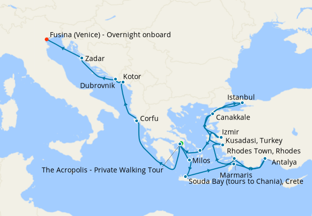 Cruise Itinerary Map