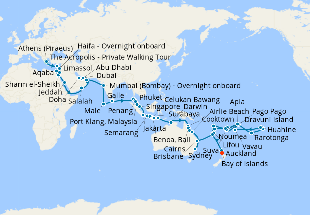 Cruise Itinerary Map