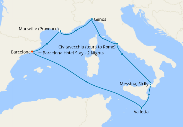 Cruise Itinerary Map