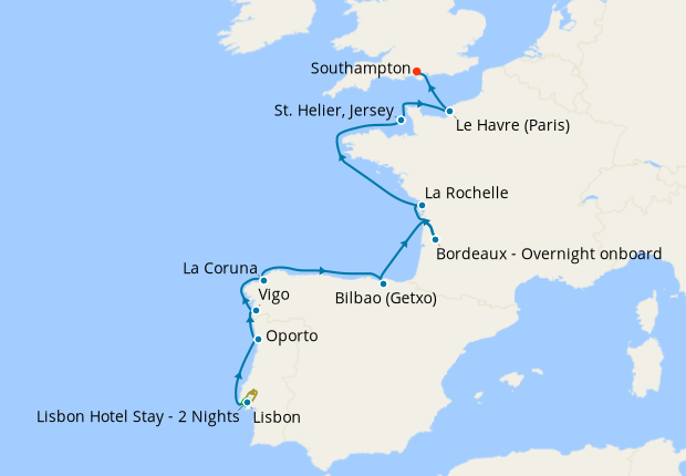 Cruise Itinerary Map