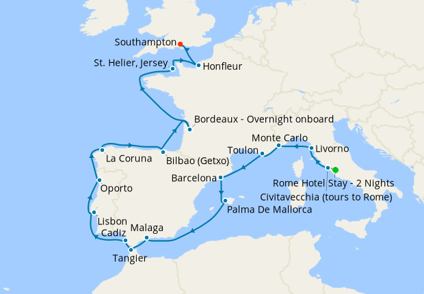 Cruise Itinerary Map