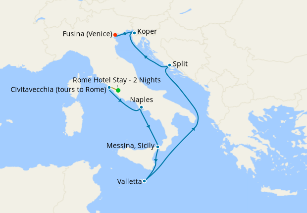 Cruise Itinerary Map