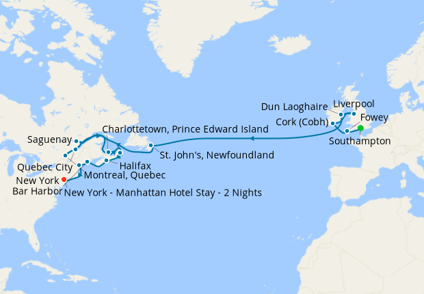 Cruise Itinerary Map