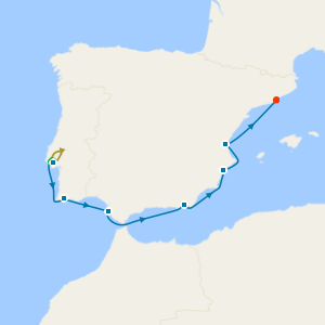 Rumba Del Sol to Barcelona with Two Night Lisbon City Stay 