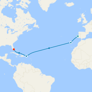 Lullaby Of The Atlantic to Miami with Two Night Lisbon City Stay 	 