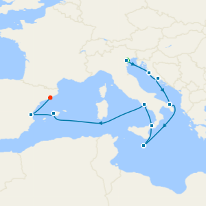 Melody Of Messina to Barcelona with Two Night Venice Island Stay 