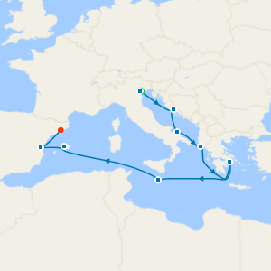 Mythos & Melodies to Barcelona with Two Night Venice Island Stay 