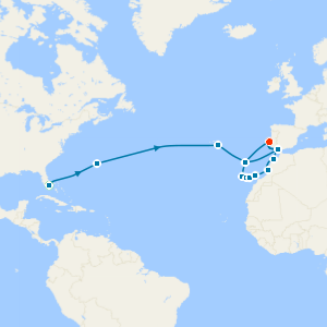 Season of Sails Atlantic Crossing to Lisbon with Two Night Miami Beach Stay