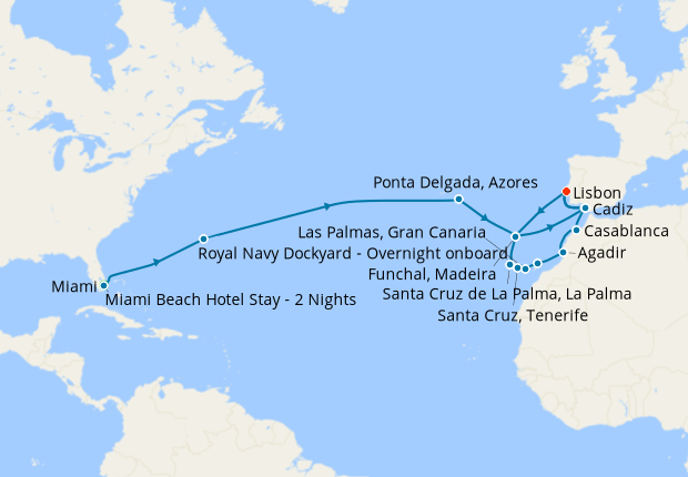 Cruise Itinerary Map