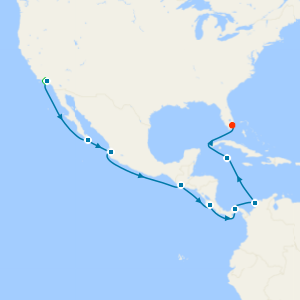 Pearls, Palapas & Panama from Los Angeles to Miami with Three Night Beverly Hills Break