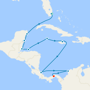 World Cruise Gala with Stays in Miami Beach and Panama City 