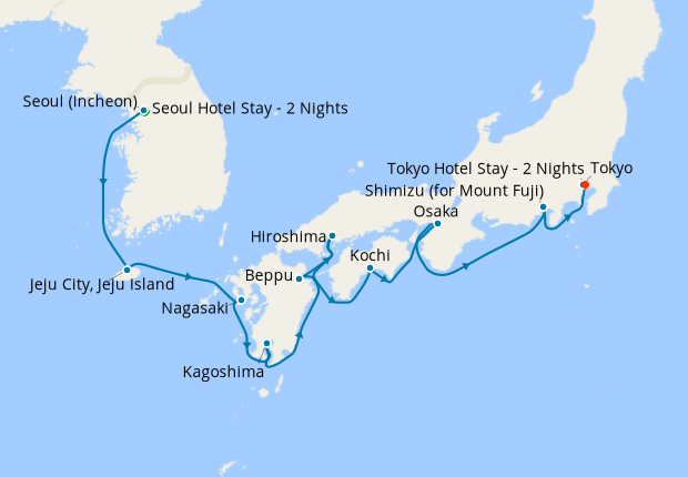 Cruise Itinerary Map