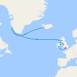 Iceland & the Isles Odyssey from Reykjavik to Southampton with Three Night Stay, Golden Circle & Blue Lagoon Experience