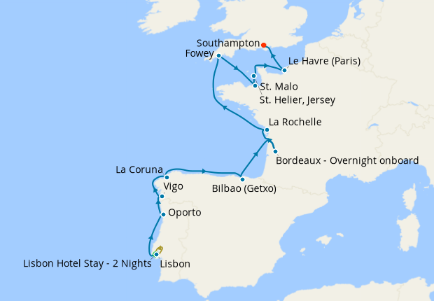 Cruise Itinerary Map