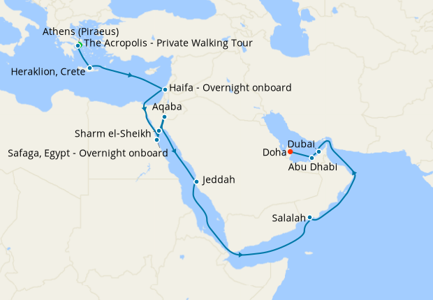 Cruise Itinerary Map