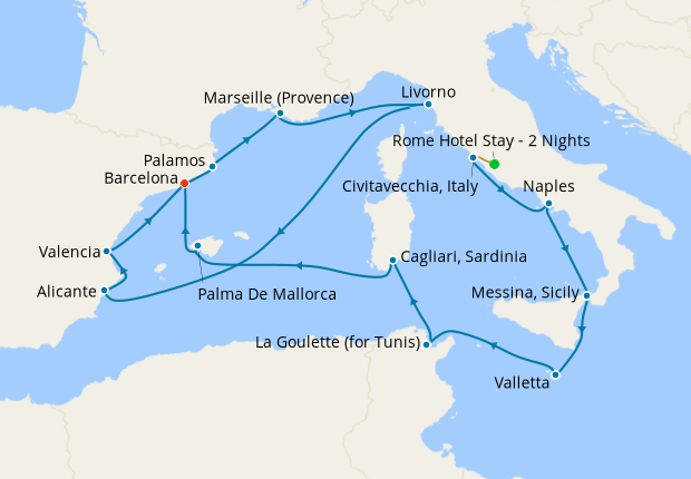 Cruise Itinerary Map