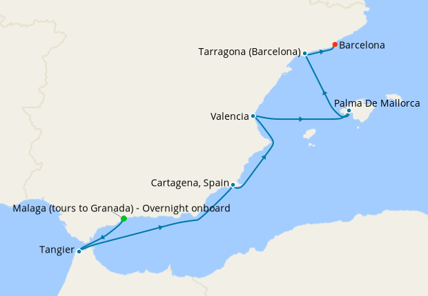 Cruise Itinerary Map