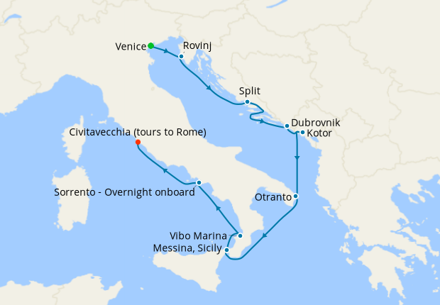 Cruise Itinerary Map