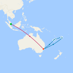 Singapore Stopover, Sydney Stay, Fiji and South Pacific