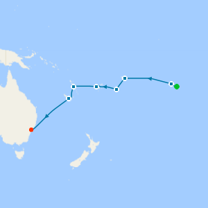 South Pacific Serenade from Papeete to Sydney