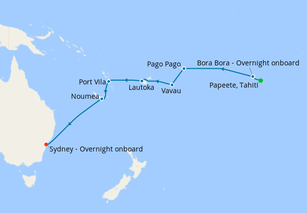 Cruise Itinerary Map