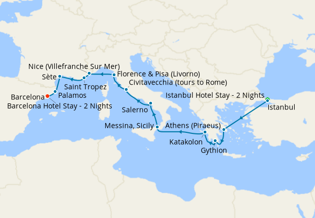 Cruise Itinerary Map