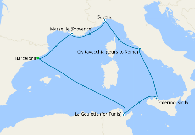 Cruise Itinerary Map
