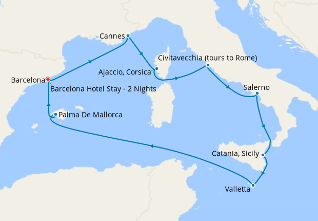 Cruise Itinerary Map